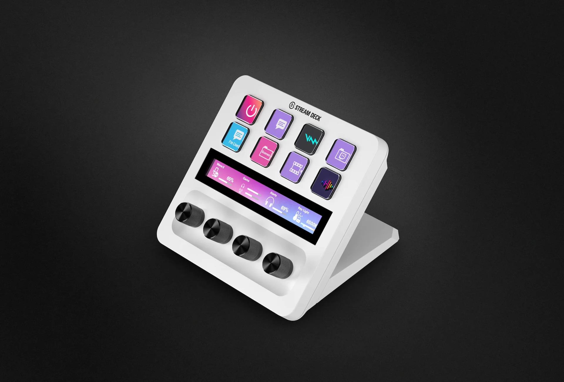 Elgato White Stream Deck + 8 Buttons