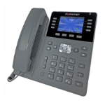 Fortinet FortiFone Mid range IP Phone with 3.5"color screen, 28 programmable keys, PoE and 10/100/1000 LAN and PC connections.