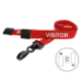 Digital ID 15mm Recycled Red Visitor Lanyards with Plastic J Clip (Pack of 100)