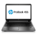 HP ProBook 455 G2 PRO A6-7050B Notebook 39.6 cm (15.6") HD AMD PRO A6 4 GB DDR3L-SDRAM 500 GB HDD AMD Radeon R4 Wi-Fi 4 (802.11n) Windows 7 Professional Black, Silver