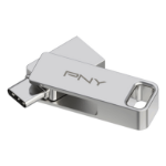 PNY DUO LINK USB flash drive 64 GB USB Type-A / USB Type-C 3.2 Gen 1 (3.1 Gen 1) Stainless steel
