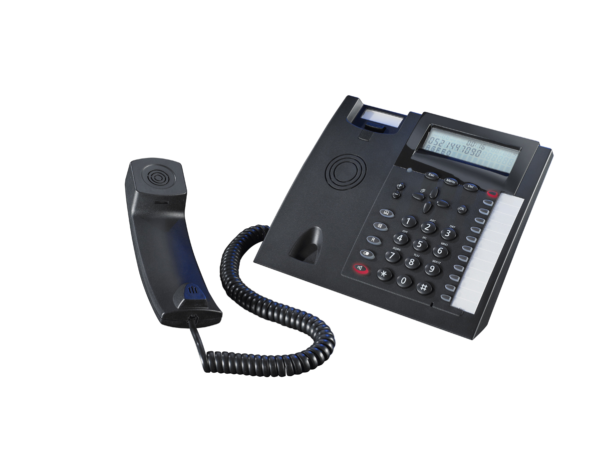 6101179 AGFEO T 18 - Analog telephone - Speakerphone - 99 entries - Black