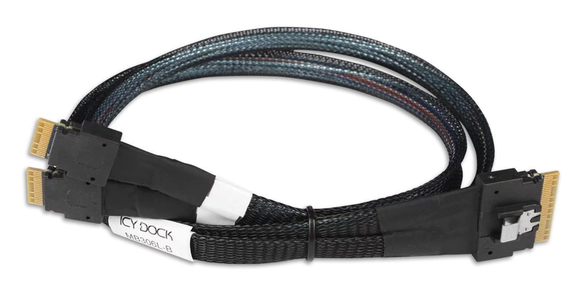 Icy Dock MB306L-B Serial Attached SCSI (SAS) cable 0.5 m Black