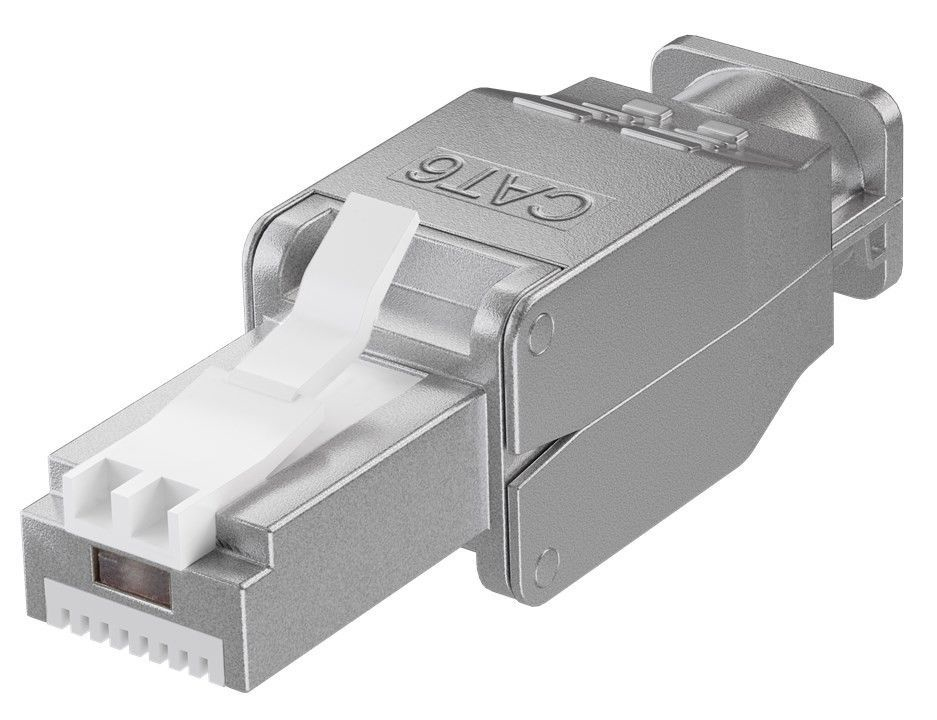 Image of Goobay Tool-free RJ45 Network Plug CAT 6 STP Shielded