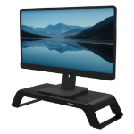 Fellowes Computer Monitor Stand with 3 Height Adjustments - Hana LT Monitor Riser - Ergonomic Adjustable Monitor Stand for Computers - Max Weight 22.6KG - Black
