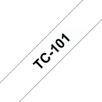 Brother TC-101 DirectLabel black on Transparent 12mm x 7,7m for Brother P-Touch TC 9-12mm