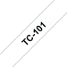 Brother TC-101 cinta para impresora de etiquetas Negro sobre transparente