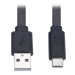 Tripp Lite U038-006-FL USB cable USB 2.0 72" (1.83 m) USB A USB C Black