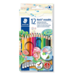 Staedtler Noris erasable 144 50 colour pencil Black, Blue, Bordeaux, Brown, Green, Light Green, Mauve, Navy, Orange, Peach, Red, Yellow 12 pc(s)