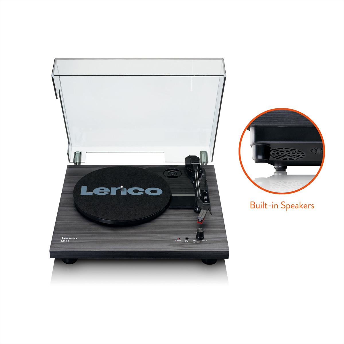 Image of Lenco LS-10 Giradischi Trasmissione a cinghia Nero - Record Player