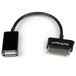 StarTech.com SDCOTG mobile phone cable Black 6" (0.152 m) Samsung 30p USB A
