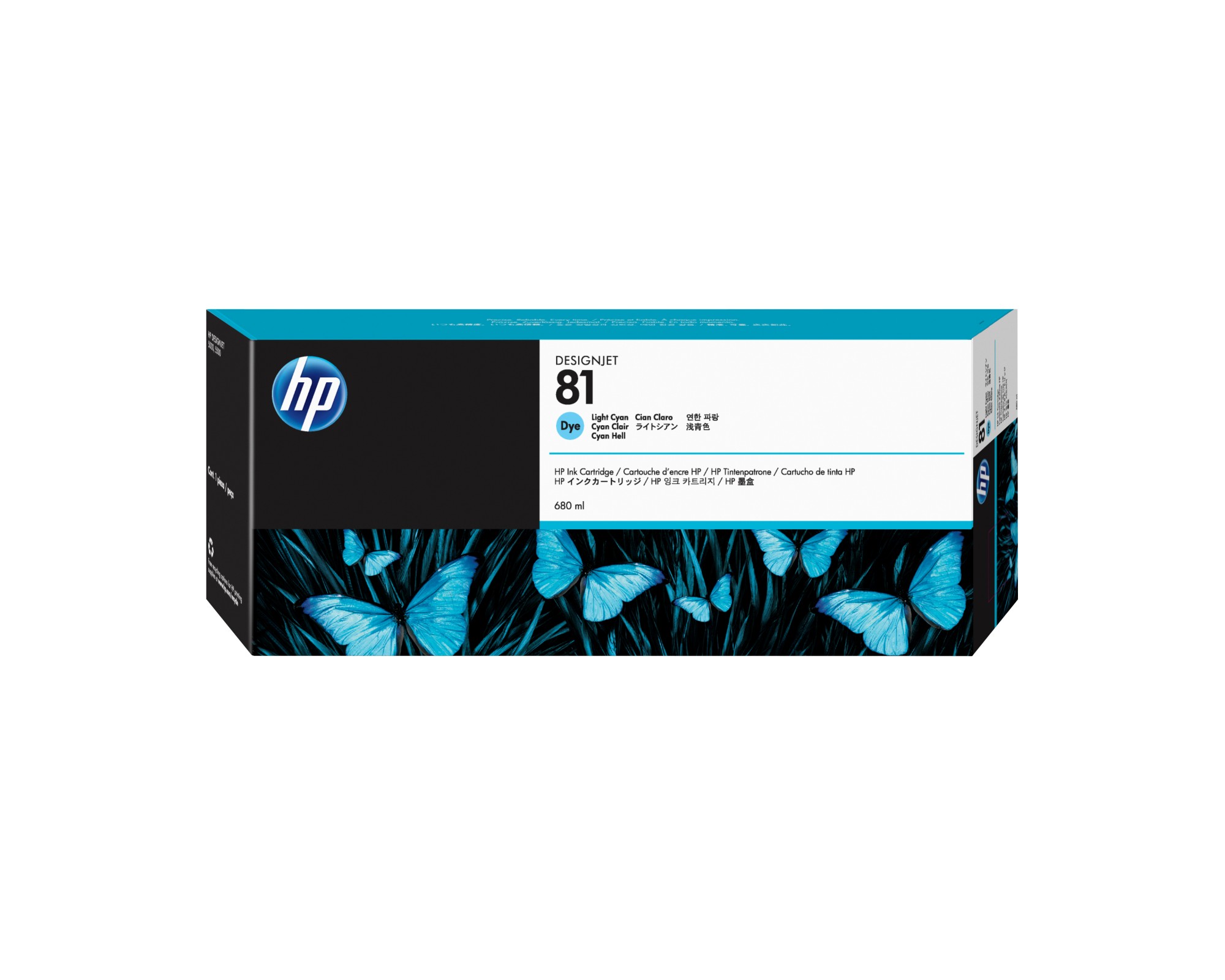 HP C4934A/81 Ink cartridge light cyan. 1.4K pages 680ml for HP DesignJ