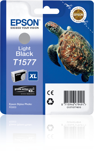 Image of Epson C13T15774010/T1577 Ink cartridge light black 25.9ml for...