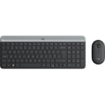 Logitech Slim Wireless Combo MK470 keyboard Mouse included RF Wireless Graphite