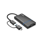 VALUE 12.99.3206 laptop dock & poortreplicator Bedraad USB 3.2 Gen 1 (3.1 Gen 1) Type-A + Type-C Zwart
