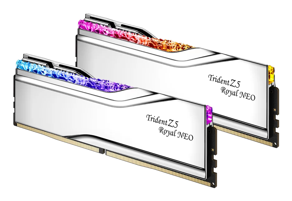 F5-6000J2836F24GX2-TR5NS G.SKILL DIMM 48 GB DDR5-6000 silber F5-6000J2836F24GX2-TR5NS Trident Z5 Royal Neo AMD