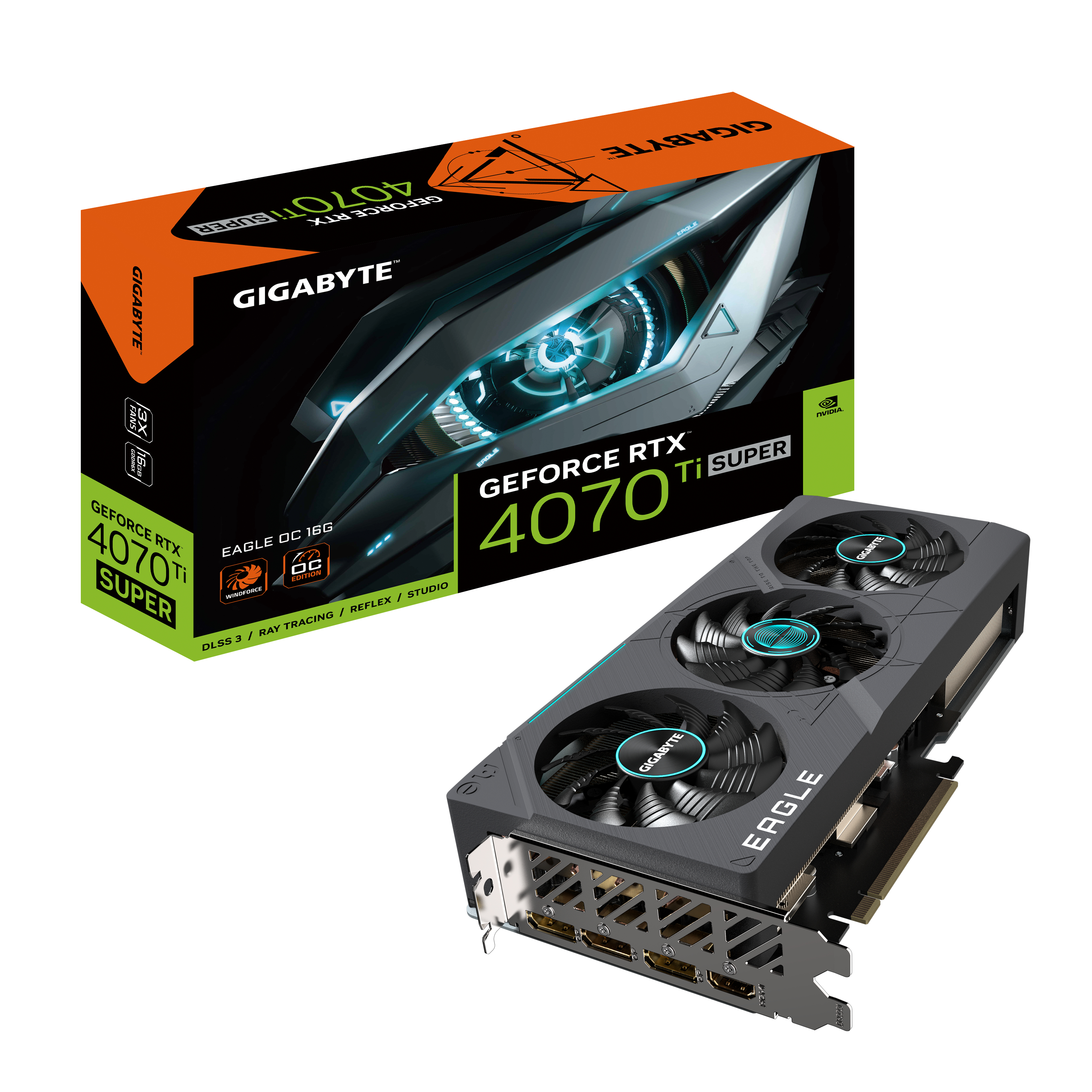 Image of Gigabyte EAGLE GeForce RTX 4070 Ti SUPER OC 16G NVIDIA 16 GB GDDR6X