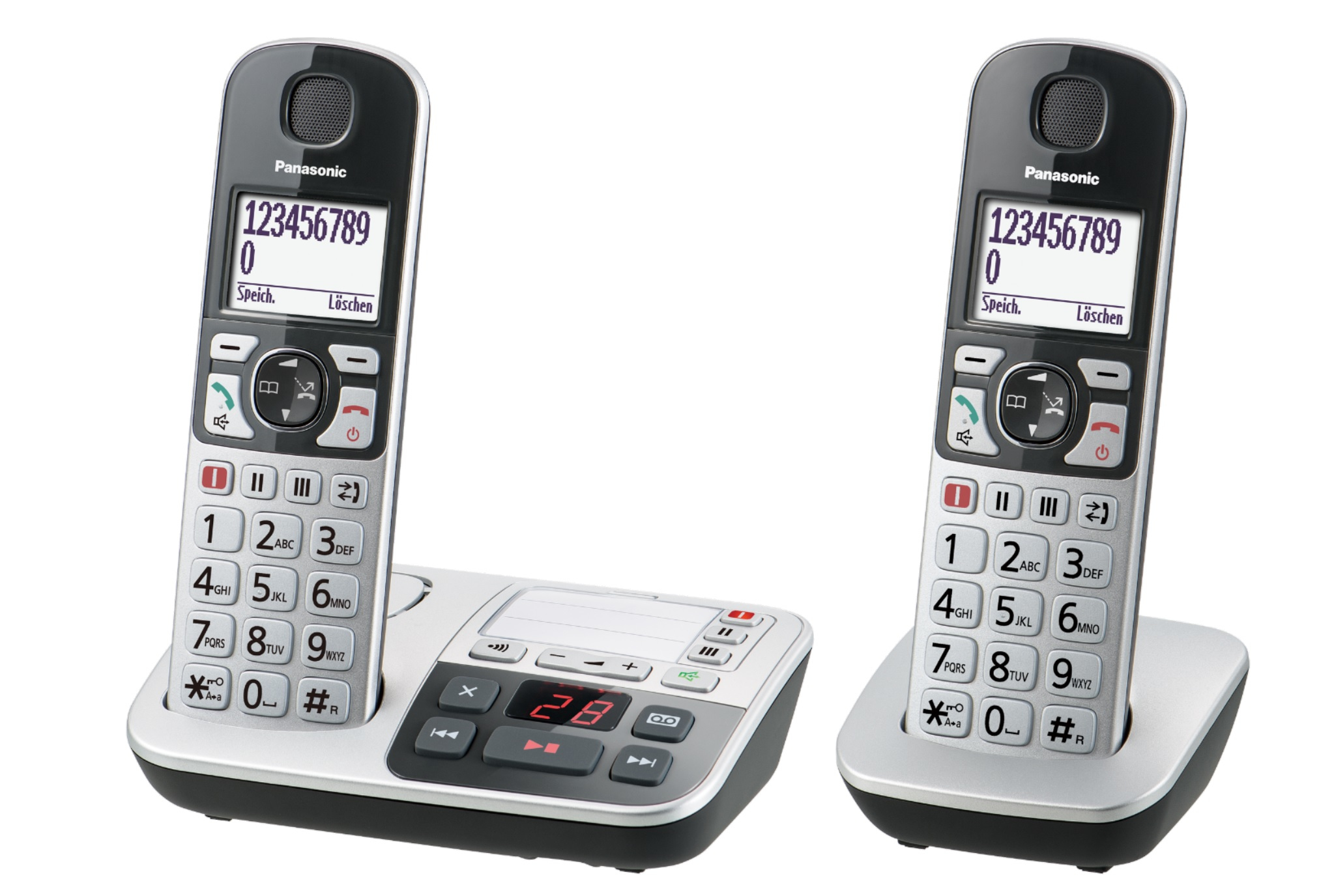 Image of Panasonic KX-TGE522 DECT telephone Caller ID Silver