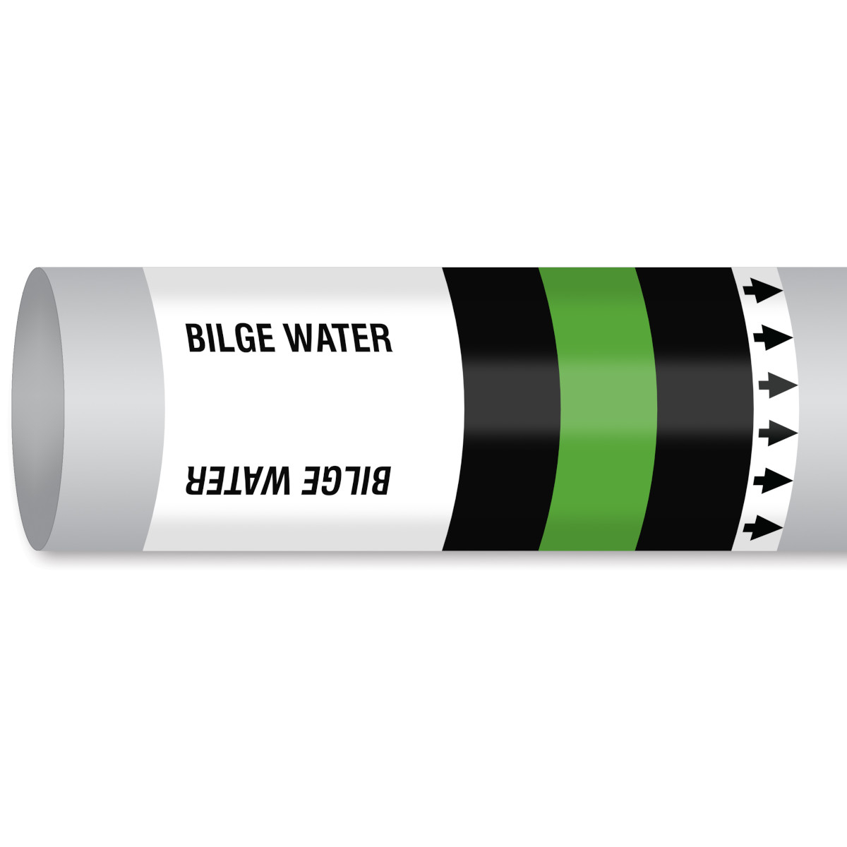 Brady MPM-WASTE-600MMX30M-BK/GN/BK-ROLL self-adhesive label Rectangle Permanent Black, Green