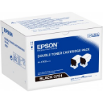 Epson C13S050751/0751 Toner-kit black twin pack, 2x7.3K pages Pack=2 for Epson AL-C 300