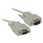 C2G DB9 M/F Extension Cable, Beige 6ft serial cable 11.8" (0.3 m)