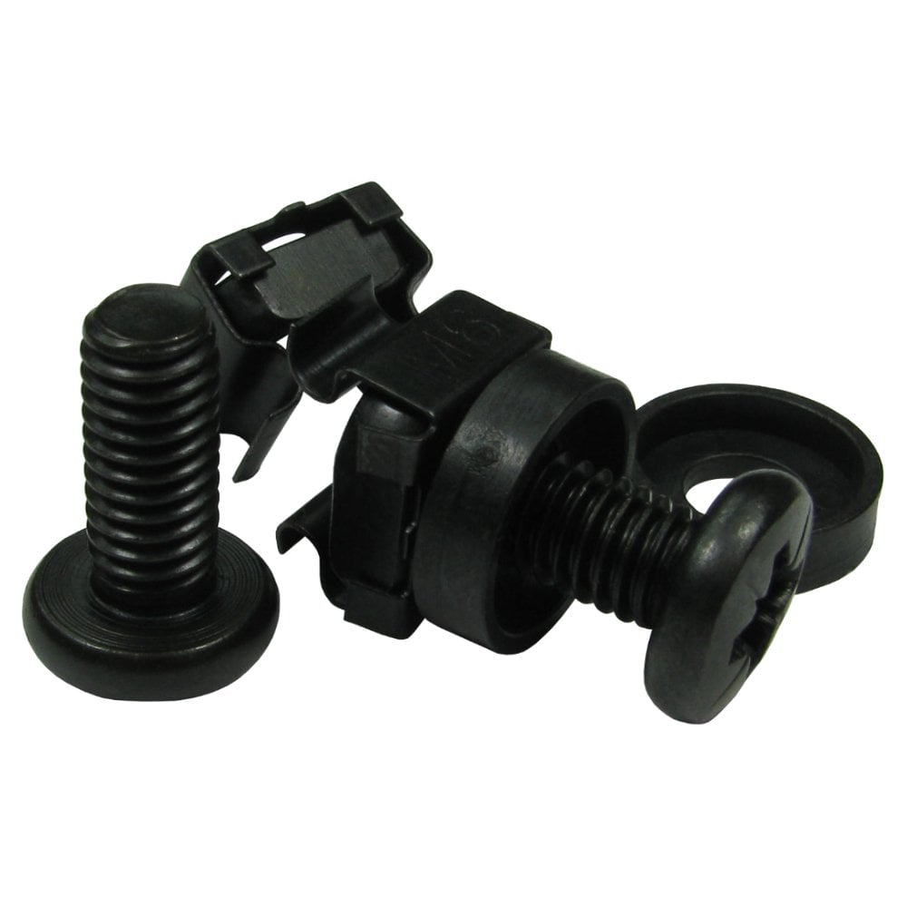 Cables Direct Black Pack Of 50 M6 Cage Nuts