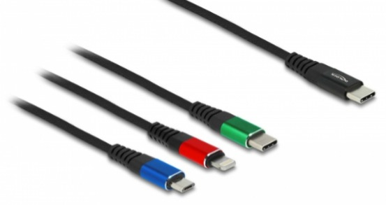 Image of DeLOCK USB Charging Cable 3 in 1 USB Type-C to Lightning /...