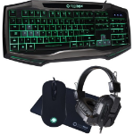 GAMEMAX Raptor Keyboard Mouse Headset Mouse Mat Kit RGB