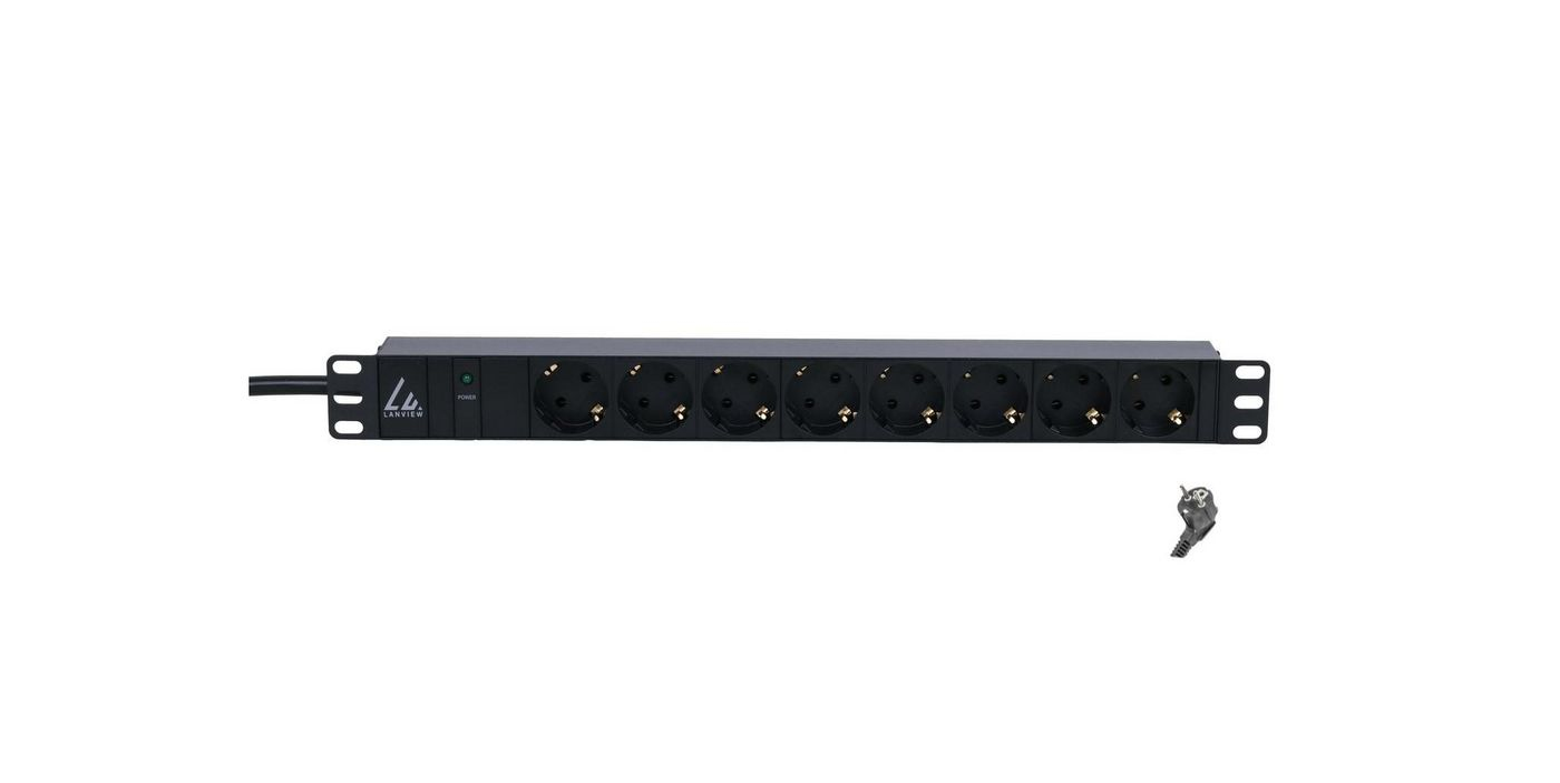 Lanview LVR261874S power distribution unit (PDU) 8 AC outlet(s) 1U Black