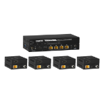 KanexPro SP-HDPOC1X4 AV extender AV transmitter & receiver Black