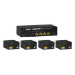 KanexPro SP-HDPOC1X4 AV extender AV transmitter & receiver Black