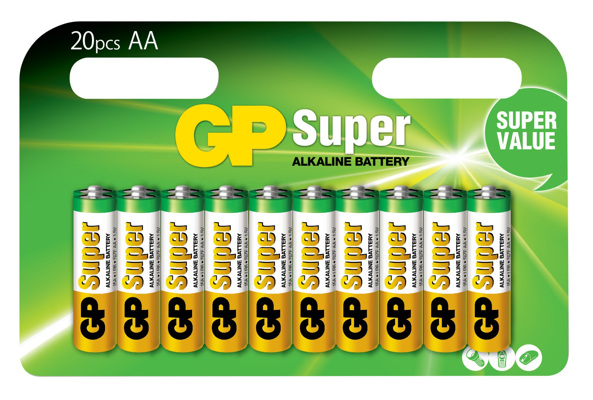 GP Batteries Super Alkaline 151280 hushållsbatteri Engångsbatteri AA Alkalisk
