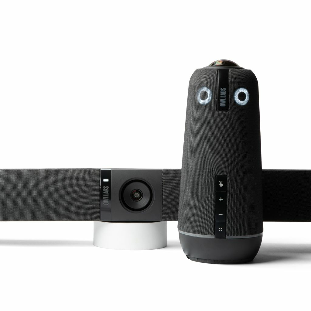 Owl Labs Meeting Owl 4+ and Owl Bar Bundle — Intelligent 360-Degree 4K