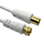 Cables Direct 2-FM-9M-05 coaxial cable 3C-2V 5 m TV F White