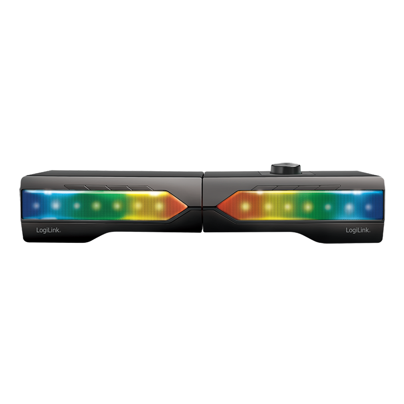 Image of LogiLink Speaker, Active, Soundbar, with Lighting, 2.0 CH,...