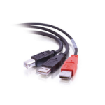 C2G USB 2.0 B Male -> 2 USB A Male Y-Cable USB cable 70.9" (1.8 m) USB B 2 x USB A Black