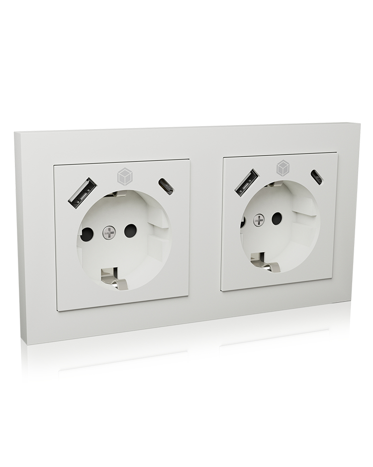Image of ICY BOX IB-MPS4200W-PD socket-outlet Type F + USB A + USB C White