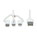 Tripp Lite M101AB-004-LMCW mobile phone cable White 47.2" (1.2 m) USB A USB-C/micro-USB B/Lightning