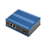 Digitus 2 Port-Gigabit-Ethernet-PoE-Switch, Industrie, unverwaltet, 1 SFP-Uplink