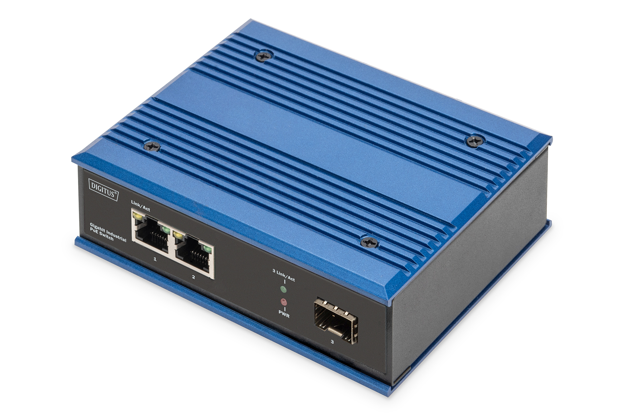 Image of Digitus 2 Port-Gigabit-Ethernet-PoE-Switch, Industrie,...