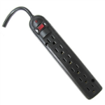 Weltron WSP-600PLF-20BK surge protector Black 6 AC outlet(s) 125 V 236.2" (6 m)