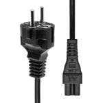 ProXtend Type F (Schuko) to C5 Power Cord Black 3m
