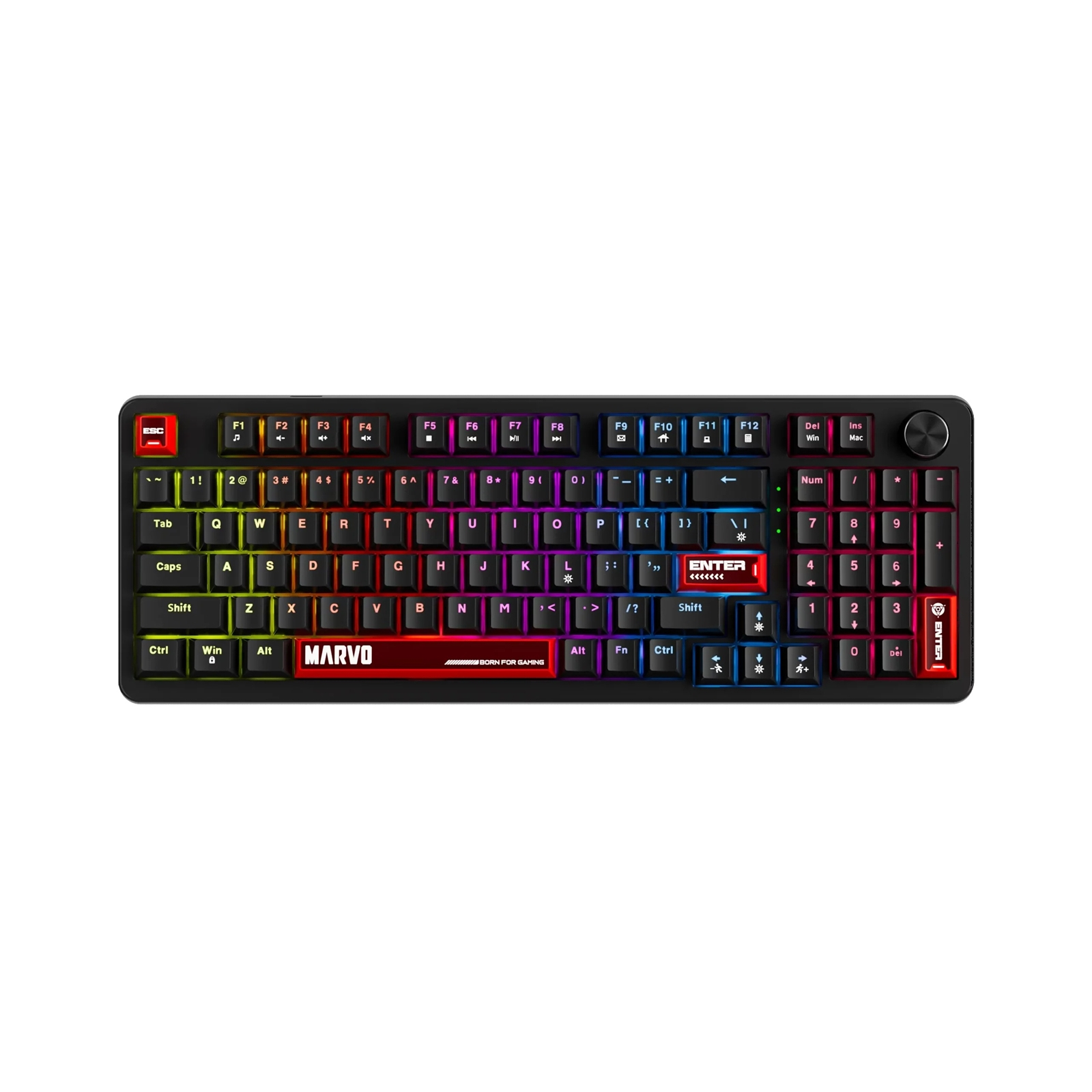 Marvo Scorpion Kg937 Arma 98 Wired Hot Swappable Mechanical Backlit Uk