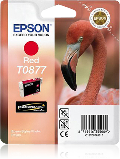 Image of Epson C13T08774010/T0877 Ink cartridge red, 915 pages ISO/IEC...