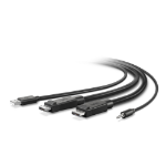 Belkin F1D9020B10T toetsenbord-video-muis (kvm) kabel Zwart 3 m