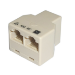 TE RJ45 Modular Coupler 3-Way Straight Thru 1 x RJ45 Female to 2 x RJ45 Female 8P8C