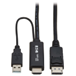 Eaton P567-02M-4K6 video cable adapter 78.7" (2 m) DisplayPort + USB Type-A HDMI Black