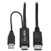 Eaton P567-02M-4K6 video cable adapter 78.7" (2 m) DisplayPort + USB Type-A HDMI Black