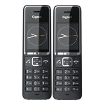 Gigaset COMFORT 550HX Duo Analog/DECT telephone Caller ID Black