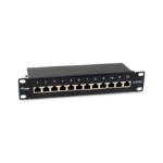 LevelOne Equip 326623 12-Port Cat.6A Desktop Patch Panel; 10 ; Black